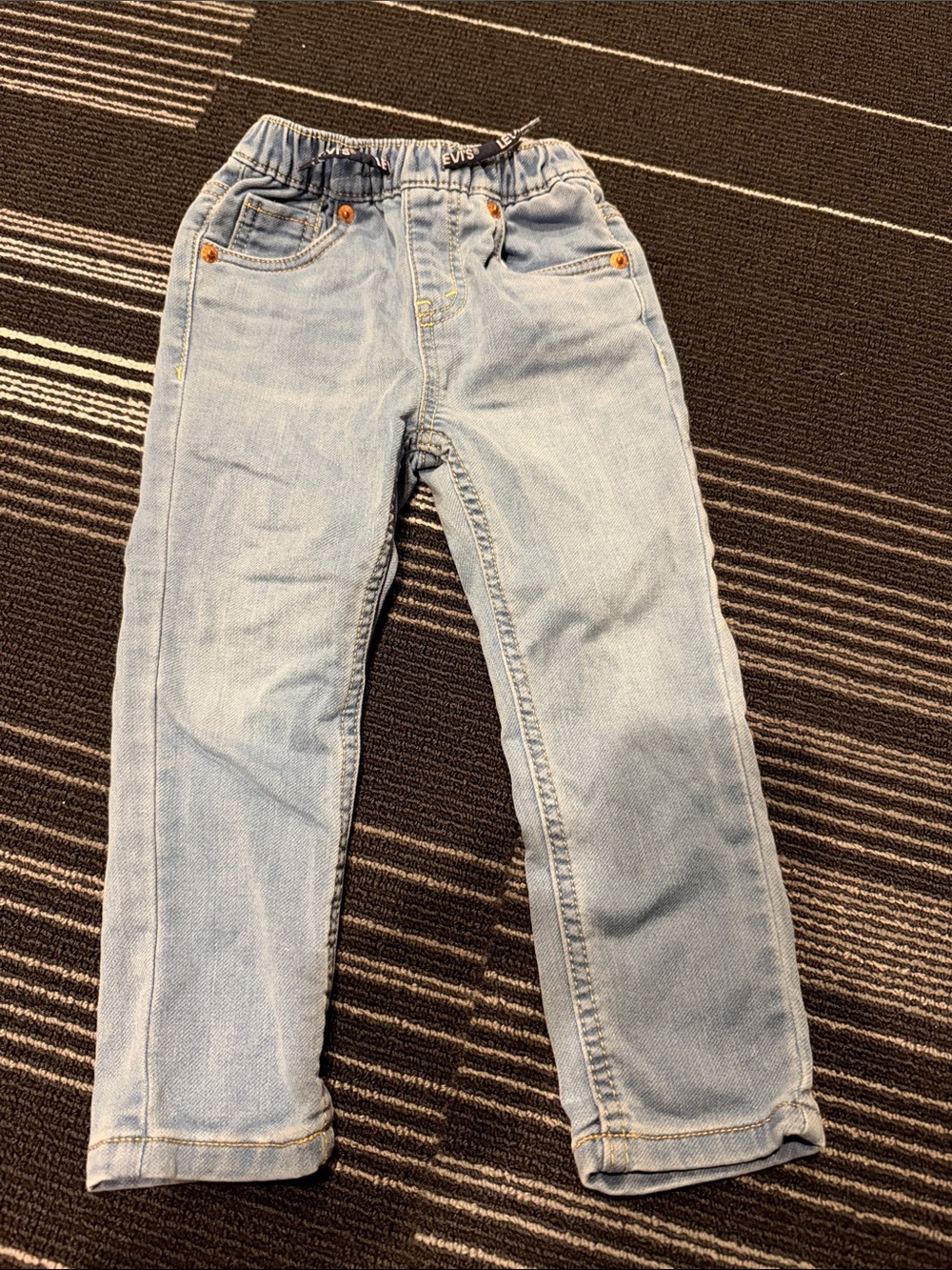 Levi's Kids Light Blue Denim Jeans with drawstring elastic Waist